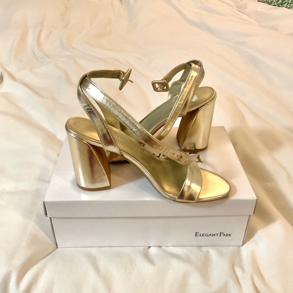 Nine West Women's Gold Heeled Sandals